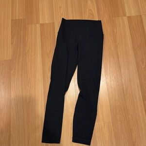 Lululemon Black High-Waisted ribbed Leggings. 25 inch. Size 4. Perfect condition